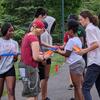 students working ona a teamwork game