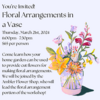 Floral Arrangements in a Vase Workshop